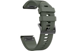 NotoCity Bracelet Fenix 5X Easy Fit 26mm Largeur Bracelet en Silicone Souple Compatible Garmin Fenix 5X / Fenix 3 / Fenix 3 HR/Fenix 6X/ Fenix 6X Pro