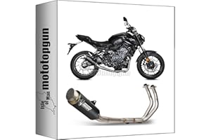 mivv tubo de escape completo homologado nocat gp-pro acero negro high up compatible con yamaha mt07 mt-07 2021 2022 mototopgun