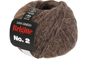 ‎LANA GROSSA LANA GROSSA Brigitte Nr.2 | Edle Netzgarnstruktur aus Alpaka und Baumwolle | Handstrickgarn aus 47% Alpaka, 45% Baumwolle & 8% Schurwolle | 50g Wolle zum Stricken & Häkeln | 140m Garn FB 60