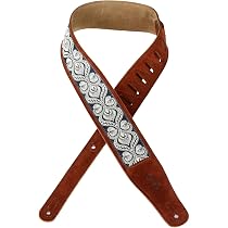 Levy's Leathers Gitarrengurt Aus Wildleder – 6,3 Cm, Rost/blau/creme, Verstellbar