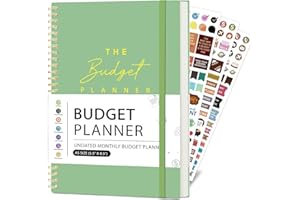 RUKAR Budget Planner - Monthly Budget Book 2025 with Expense & Bill Tracker - Undated 12 Month Financial Planner/Account Book calendar organizer to Take Control of Your Money