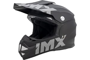 IMX RACING FMX-01 Junior Casco de Moto Todoterreno para Motocross Enduro Calota de policarbonato Almohadillas y Forro del Casco extraíbles Ventilación Homologación ECE