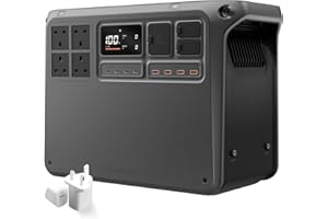 DJI Power 2000 Portable Power Station, 3000W Stable Output Solar Generator 2048Wh LFP LiFePO4 Battery, 45m Ultra-Fast Charging Off-Grid Electric Generator for Home Backup Outdoors RV Camping+35W Plug