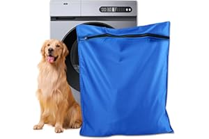 GENERIC Pet Laundry Bag | Pet Laundry Bags for Washing Machine – Durable Pet Hair Filter Bag with YKK Zip, Large Capacity Hair Catcher for Dog, Cat & Horse, Prevents Hair Clogging (Blue, M)
