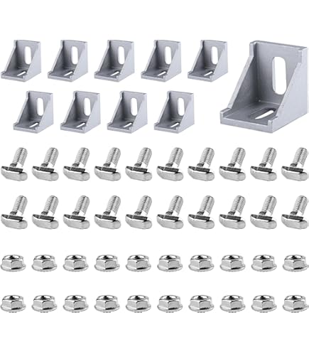 Staffa 2020 20mm 12 Staffe Angolari In Alluminio A 90° Per Estrusione 2020 - Supporti Robusti Per Progetti Fai-da-te Supporto Estrusione 2020 - Foto 9