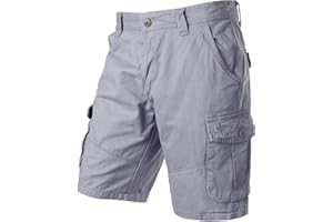 PARKLEES Men's Casual Summer Combat Cotton Twill Cargo Shorts