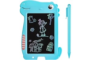 OLEKE Tableta de Escritura Niños 10 Pulgadas LCD Tableta de Dibujar Pizarra Almohadilla Borrable Dinosaurio Tableta Dibujar Juguete Regalos para Niñas y Niños 2 3 4 5 6 7 Años