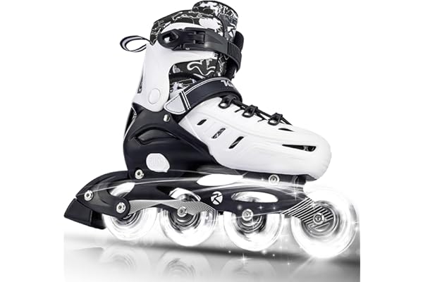 Kuxuan Skates Rollers en ligne pour enfants, réglables, amusants, pour filles, garçons, femmes, débutants en extérieur et en intérieur