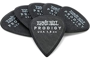 Ernie Ball Standard Prodigy Plektren, 1,5 mm, Schwarz, 6er-Pack