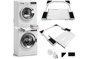 TORVEN Łącznik między pralką a suszarką, uniwersalny łącznik pralki i suszarki, łącznik pralki i suszarki