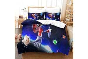 KUFRY Set Di Biancheria Da Letto Con 3D Super Mario Bros Stampa Copripiumino Set Con Cerniera Con Federa Super Morbido E Traspirante Microfibra Per Adulti E Bambino Biancheria Da LettoKing（220x240cm）