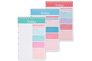 ojussa 3 Pack To Do List Notepad 156 Pages Undated Daily Planner To Do List Pad 8" x 5.1" Schedule Checklist for Work Study and Personal Oraganizer