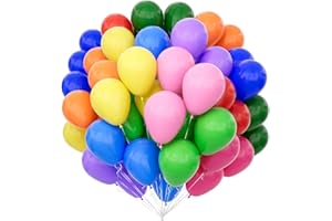 Unisun Globos Arcoiris 100 Piezas, 12 Pulgadas Látex Colores Surtidos Globos Paquete para Multicolor Temáticos Kit Arco Globos Cumpleaños Bodas Baby Shower Carnaval Eventos Fiestas Decoraciones