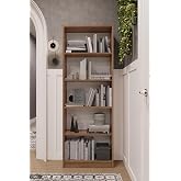 ASRA TREND Petra Desen K002 5 Raflı Kitaplık 56 cm Genişlik Dar Alan Uyumlu Modern K&uuml;t&uuml;phane%100 MDFLAM Dekoratif Raf &Uuml;nitesi