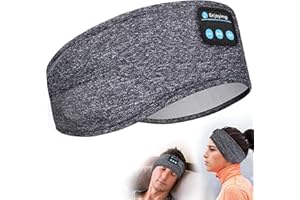 CNZON Bluetooth Sports Headband Headphones with Ultra-Thin HD Stereo Speakers IPX6 Waterproof Headphones Sleep Headphones Bluetooth Headband Perfect for Women Men Sleeping Workout,Sport,Yoga,Running