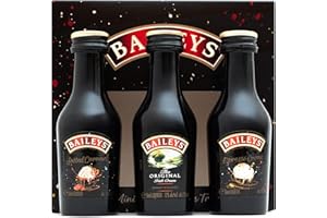 BEAMS INTERNATIONAL Baileys Gift Set - Original Irish Cream Liqueur, Espresso Creme, Baileys Salted Caramel x3 Alcohol Miniatures 5cl Bottles - Birthday Alcohol Gift Sets for Women, Men, Mum Gifts, Stocking, Christmas