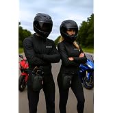 Motobros Karbon Desenli Deri Motosiklet Bacak &Ccedil;antası, 3 G&ouml;zl&uuml;, Su Ge&ccedil;irmez