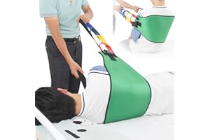 Leetye Mei Transfer Sling for Seniors,Widened Back Curve Design Transfer Belt for Movement,Transfer Boards for Bedridden Patient, Bed Assist Handle, Back Lift Belt for Patient Care (Green)