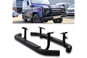 Predator 4x4 OEM Fit Black Off-Road Side Steps Heavy Duty Steel Running Boards Foot Steps For Land Rover Defender 90 L316 2010-2016
