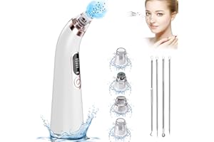 Yeerain Aspiratore Punti Neri Rimozione di Comedone, Aspira Punti Neri Professionale Detergente per Pori con 5 Modalità e 4 Ventose per Rimozione di Comedoni, Brufoli e Grasso, Rosa