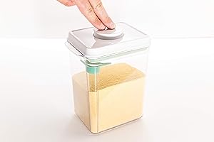 Super Doopers One Touch Baby Milk Powder Dispenser – Airtight Food Storage Container with Lid for Formula Powder, Coffee Beans, Cereal, Flour – Includes Levelling Bar – Dishwasher-Safe (2300ml)