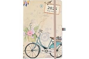 Diary 2025 Day a Page A5 Personal Organizer Diary Soft Padded Cover with Full Page of Saturday & Sunday by Arpan (Vintage Cream)