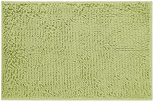 GREATOYAR Alfombra de Baño, Alfombrilla Antideslizante, Alfombrilla de Baño Absorbente, Chenilla, Lavable, Alfombra Ducha Baño Cocina Dormitorio Salon, Rectángulo, 40x60cm, Color Verde