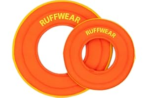 RUFFWEAR, Hydro Plane Schwimmende Scheibe für Hunde, Tangelo Orange, Medium
