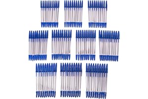 ‎SIDCO SIDCO Kugelschreiber 100 x Schreiber Kuli blau + Schutzkappe blaue Schreibstift Mine