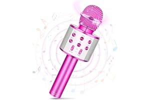 Tesoyzii Geschenk Mädchen 3 4 5 6 7 8 9 10 11 12 Jahre, Mikrofon Kinder Spielzeug ab 3-12 Jahre Mädchen, Drahtloses Bluetooth Karaoke Mikrofon Kinder KTV Karaoke Maschine