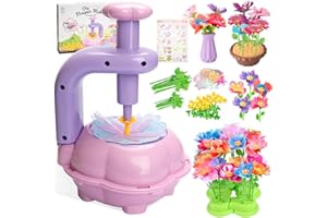 KKSJK Laboratorio dei Fiori Bambini, Kit Artigianale con Macchina per la Produzione di Fiori, Giochi di Composizione Floreale per Bambini, DIY Kit Creativo Regalo Giocattoli Bimba 4 5 6 7 8 9 10 Anni