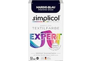 ‎SIMPLICOL simplicol Textilfarbe expert Marine-Blau| Perfekt zum Batiken und für kreative DIY-Projekte | Einfache Anwendung | Farbpulver | 150 g