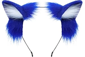 ZFKJERS Fatto a mano pelliccia volpe lupo orecchie di gatto copricapo travestimento Cosplay animale orecchie pelose testa accessori per Halloween