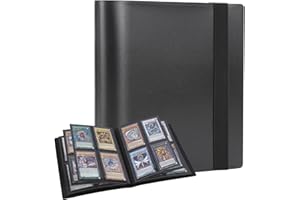 ECOSEAO Album na karty kolekcjonerskie z 4 kieszeniami, 160 kieszeni, segregator na karty MTG, segregator na karty kolekcjonerskie, do kart fotograficznych TCG, czarny
