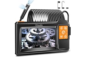 Ferdiiz Borescope Camera with Illuminator, 1080P HD Dual Lens Endoscope Inspection Camera, 4.3" IPS Screen Industrial Borescope, IP67 Pipe Endoscope, 8+1 LED, Plumbing Inspection Appliance Repair-10M