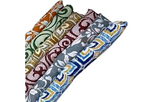 NOBILE LOVELYCARE Set da 6 Paraspifferi in Tessuto Cotone Imbottito 120cm salsicciotto paraspifferi parafreddo Porte e finestre Fantasie Random