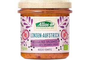 ‎ALLOS Allos Bio Linsen Aufstrich Belugalinse Balsamico (6 x 140 gr)