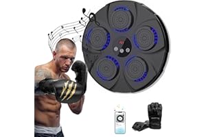 Mimo Style Music Boxing Machine, Smart Music Boxing Machine, Rechargeable Wall Mounted LED Smart Bluetooth Boxing Machine, Home Smart Boxing Machine Gym, Improves Reaction and Coordination