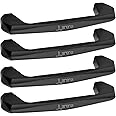 Arena Bathroom Cabinet Handles Black Matt/Push-Pull Handle, Bar Push Pull Kitchen Drawer Handle, Furniture Handle, Door and Drawer Handles (4 Inch | Pack of 4 | 96mm)