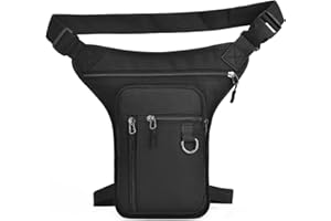 JDIEOQA Beingürtel Beutel Große Seiten Taillenpack praktische Nylon Umhängetaschen Crossbody Geldbörse für Camping,Wandern,Klettern,Laufen,Radfahren,Motorrad,Sport und Arbeit, Negro , 30 x 18 x 2 cm