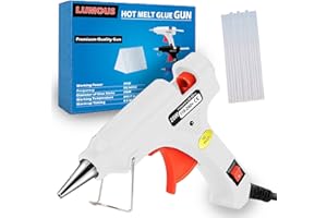 EXPECTRO Spectre Hot Glue Gun 20W UK Plug Mini Heats Up|Super Glue Gun for Crafts with 50Pcs Glue Sticks (100mm x 7mm), Hobby, Craft, Home Repairs,Fabric,Card ON-Off Switch for DIY Arts
