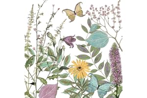 CRAFTY THINGS CraftyThings 4 x Paper Napkins -Kensington Garden White - Ideal for Decoupage/Napkin Art