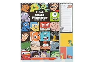 Grupo Erik - Calendrier Disney Pixar - de Septembre 2025 à Décembre 2026 | Planificateur Mensuel 16 mois, Calendrier Familial 2025 2026 avec Crochet