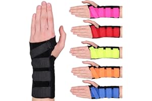 Solace Bracing Cool-Flow Wrist Support (6 Colours) - British Made & NHS Supplied Breathable Wrist Brace Splint - #1 for Carpal Tunnel, Arthritis, Tendonitis, RSI, Fractures & More - Black, L, Left