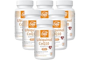 CESTFILO Ubiquinol CoQ10 600 mg gélules softgel - Forme active de CoQ10 plus vitamine E & oméga 3 6 9 - Antioxydant avancé coenzyme Q10 Complément alimentaire pour le cœur et le cerveau (60 Count, Pack of 6)