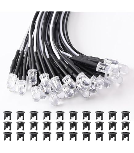 4 LED 10mm Resistenze 12V ALTA LUMINOSITA' BIANCHI BLU ROSSO VERDE GIALLO Diodi