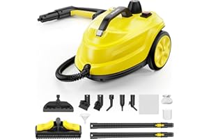 SOKTNEU Dampfreiniger, Mehrzweck Dampfreiniger für alles mit 13 Zubehöre, Dampfdruck: 5 bar, Flächenleistung: 108 m², Aufheizzeit: 5 min, Netzkabel: 5 m, Eliminates Grease Küche Auto Boden Fenster Sofa