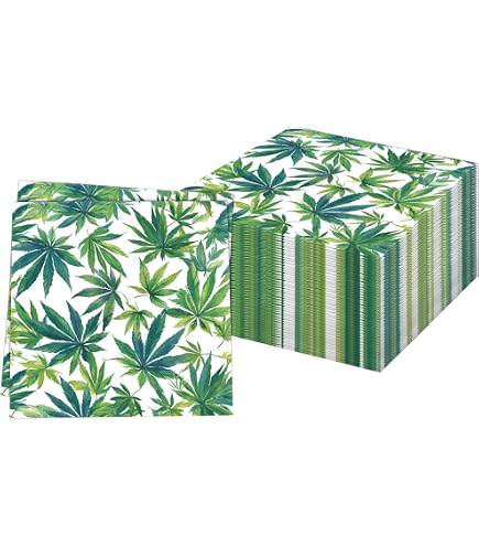 Serviettes En Papier Motif Tropical - Lot De 20 | 33x33 Cm | Fruits Et Feuilles