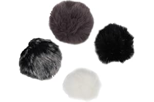 Bzocio Universal Lavalier Mikrofon Pelz Windschutzscheibe Windschutzscheibe Wind Muff Weich für Lavalier Mikrofon 5Mm