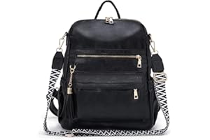 Vividora PU Leder Rucksack Damen,Elegant 2 in 1 Rucksack Handtasche Umhängetaschen Damen Modern Wasserdichte Anti-Diebstahl Cityrucksack Reisetasche mit Verstellbarem Handtaschengurt